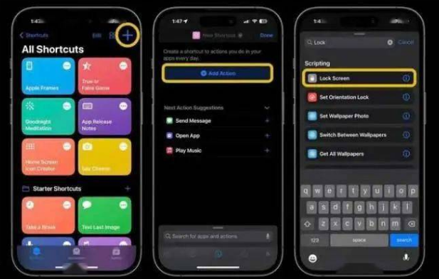 武强苹果14锁屏维修店分享iPhone14升级iOS16.4后如何创建锁屏快捷方式 